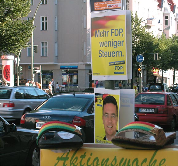 Berlin-Tempelhof, Bundestagswahl 2005: Wahlplakate